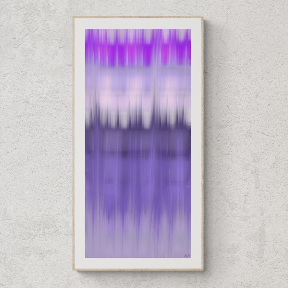 Purple Ombre Abstract Art | Modern Wall Art Decor | Digital Print